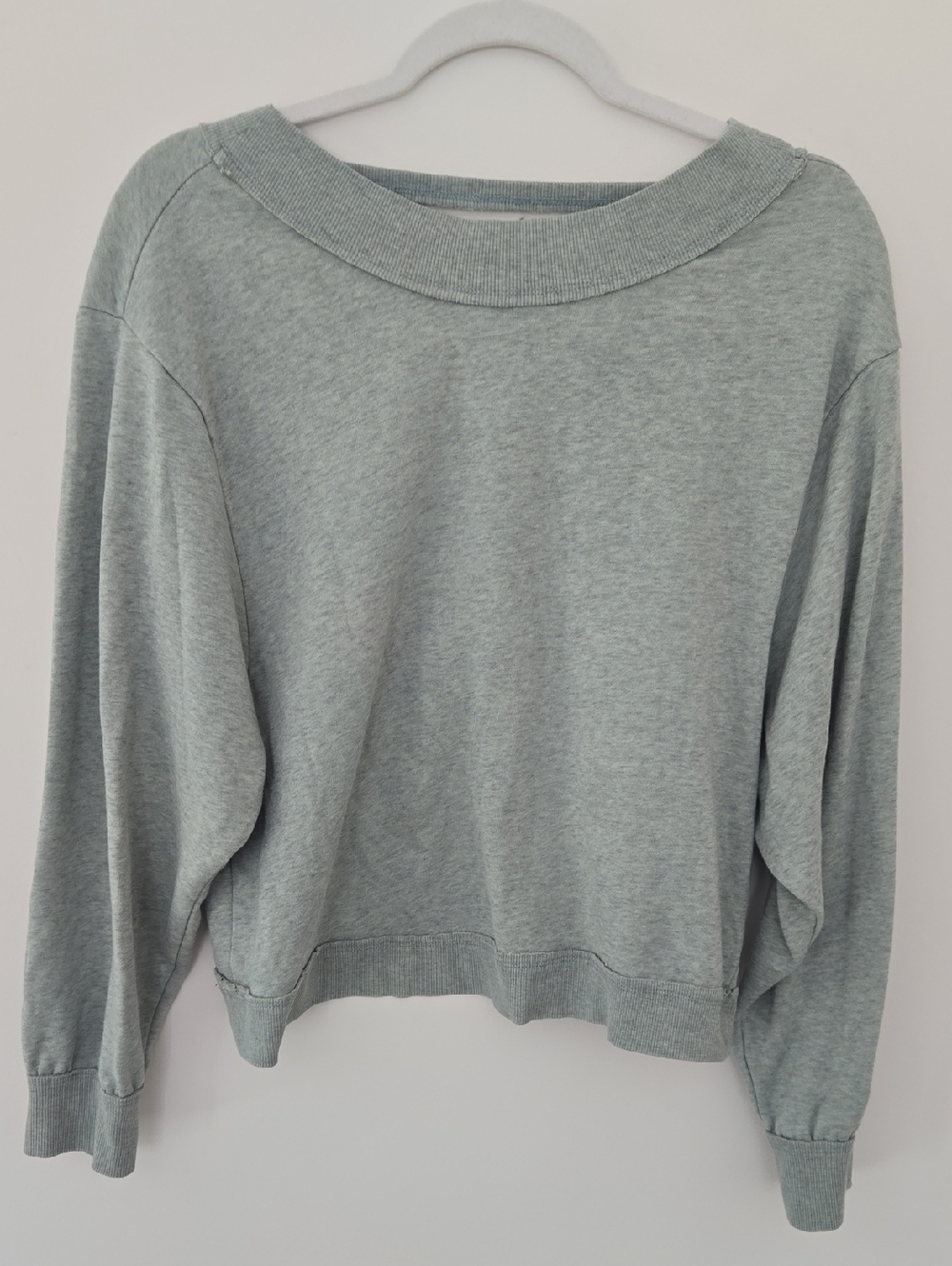 PILCRO light sage green Sweatshirt athletic Boho Chic Cozy Size Small